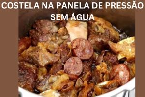 Costela cozida na panela de pressão